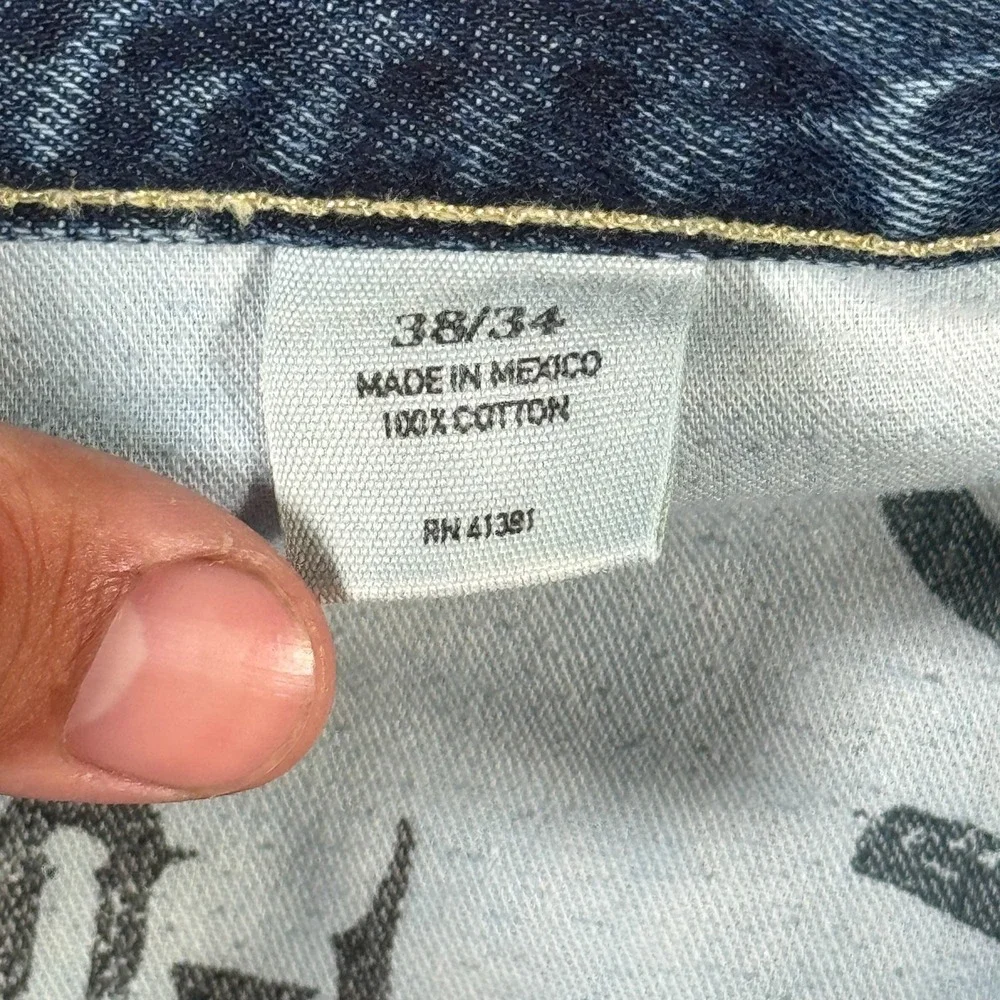 Vintage Polo Ralph Lauren Classic‎ Jeans Mens 38x34 Blue Lightwash Denim Stretch